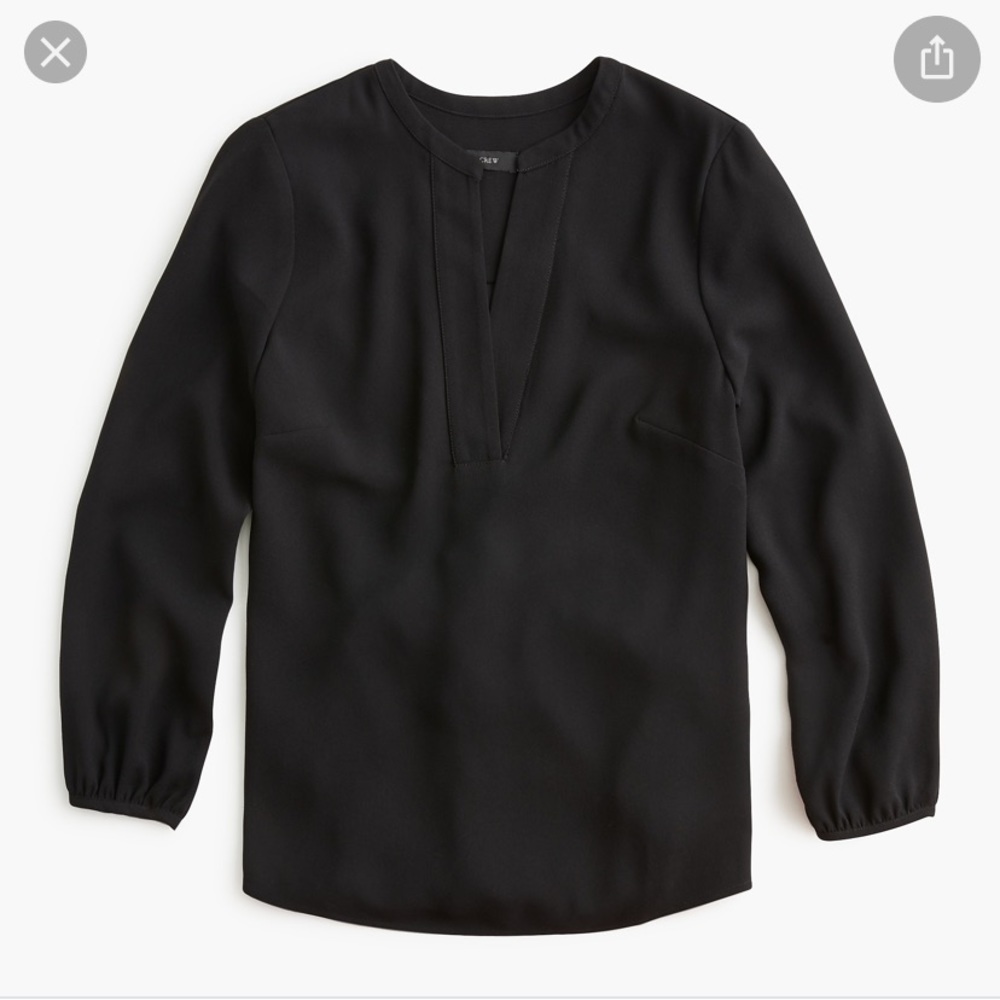 JCREW BRAND NEW OPEN V-NECK TOP IN 365 CREPE IN M.